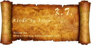Király Tibor névjegykártya