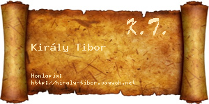 Király Tibor névjegykártya